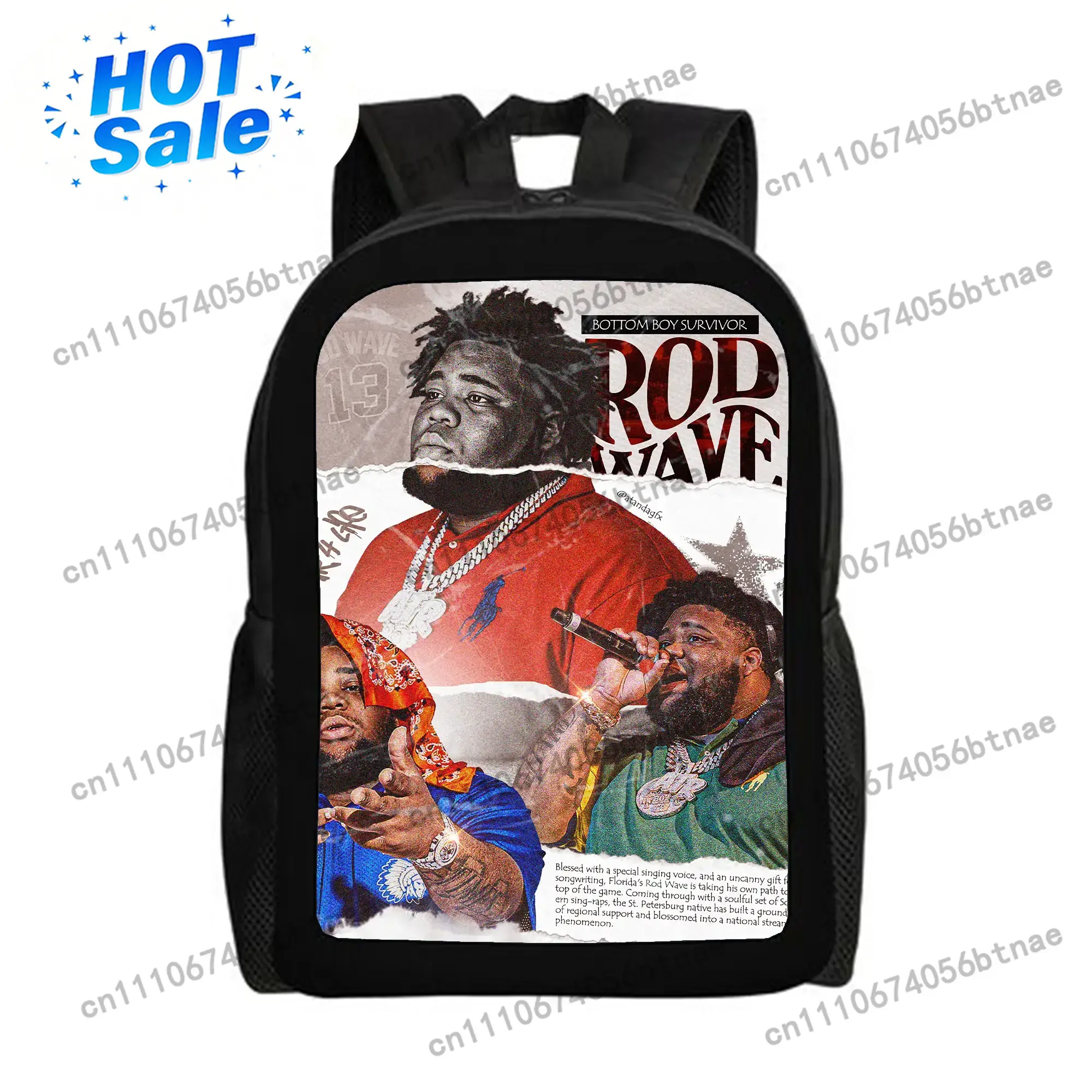 School Backpack Teen - Kızlar İçin Rod-Wave Sırt Çantaları, Sevimli