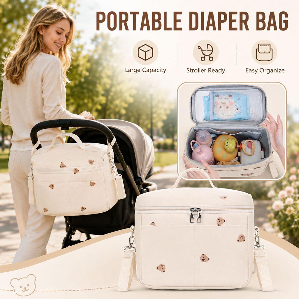 Backpack Diaper Bag - Sevimli Ayı Şeklinde Biberon Soğutucu Çanta,